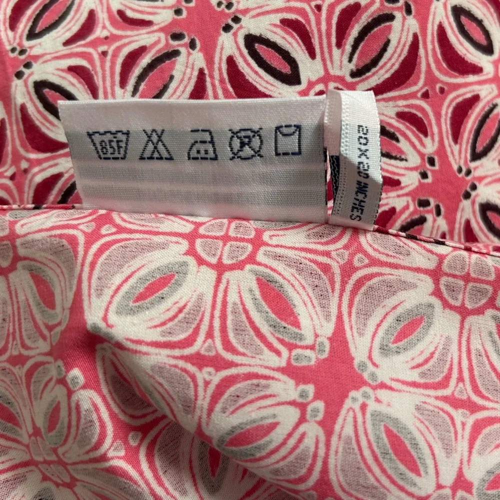 Set of 6 Napkins, Pink‎ Patterned Cotton Napkins 6, 20” square
